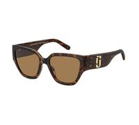 Marc Jacobs Sunglasses MARC 724/S 086/70 Women's Injected Havana Brown Squared One Size