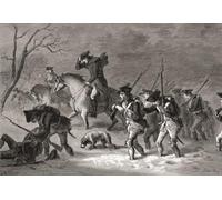 The March to Valley Forge. After a 19th century work by Felix Darley engraved by Albert Bobbett. Valley Forge in Pennsylvania was a winter encampment of the Continental Army during the American
