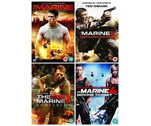 The Marine 1-4 Complete Collection starring WWE champion John Cena + WWE superstar Mike “The Miz” Mizanin : The Marine / The Marine 2 / The Marine 3: Homefront / The Marine 4 - Moving Target