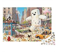 The Marshmallow Man’s Candy Rain Wooden Jigsaw Puzzle Waterproof 1000 Piece Puzzles for Adults Challenging And Brainteasing Home Decoration