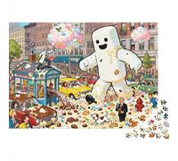 The Marshmallow Man’s Candy Rain Wooden Jigsaw Puzzle Waterproof 1000 Piece Puzzles for Adults Gifts Impossible Home Decoration
