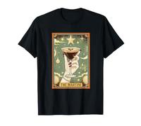 The Martini Tarot Card Espresso Coffee Beans Stars Moon T-Shirt