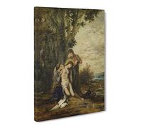 The Martyred Saint Sebastian By Gustave Moreau Canvas Print | Gallery Wrapped 30mm Frame Wall Art | 20x14 inches | Ready to Hang | Classic Religious Picture | Living Room Bedroom Lounge Office
