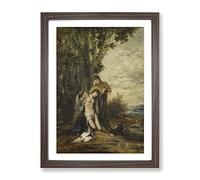The Martyred Saint Sebastian By Gustave Moreau Classic Painting Framed Print | A2 Walnut Framed Wall Art | Ready to Hang | Classic Historical Picture | Living Room Bedroom Lounge Office