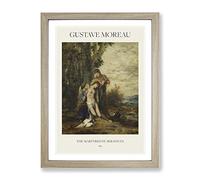 The Martyred Saint Sebastian By Gustave Moreau Exhibition Museum Painting Framed Print | A2 Oak Framed Wall Art | Ready to Hang | Modern Historical Picture | Living Room Bedroom Lounge Office