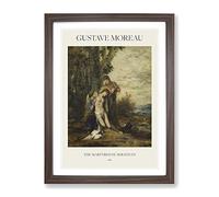 The Martyred Saint Sebastian By Gustave Moreau Exhibition Museum Painting Framed Print | A3 Walnut Framed Wall Art | Ready to Hang | Modern Historical Picture | Living Room Bedroom Lounge Office