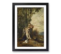 The Martyred Saint Sebastian by Gustave Moreau Framed Print | A2 Black Framed Wall Art | Ready to Hang | Modern Nature Picture | Living Room Bedroom Lounge Office
