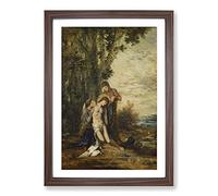 The Martyred Saint Sebastian by Gustave Moreau Framed Print | A2 Walnut Framed Wall Art | Ready to Hang | Modern Nature Picture | Living Room Bedroom Lounge Office