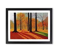 The Marvellous Autumn Forest Framed Print | A3 Black Framed Wall Art | Ready to Hang | Modern Landscape Picture | Living Room Bedroom Lounge Office