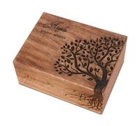 The Maryam Crafts Personalised, handmade wooden box, cremation urns for human ashes, large, burial urns for columbarium, Tree of Life #3