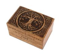 The Maryam Crafts Personalized Handmade Wooden Box Funeral Cremation Urns for Human Ashes Adult Large - Burial Urns for Columbarium - Celtic tree of life