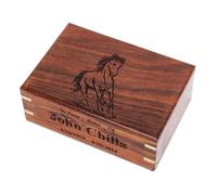 The Maryam Crafts Personalized Rosewood Animal Themes Engraved Cremation Urn, Wooden Keepsake Box, Memorial Urn or Casket (6.5 x 4.5 x 2.75 inches - 20 Kg or 45 Lbs)