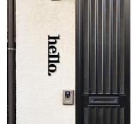 The Mask El Turko Metal Hello Sign, Welcome Wall Art, Black (15x4 inches)