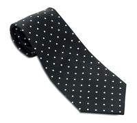 THE MASONIC COLLECTION - 100% Silk Woven Tie - Rose Croix Black Tie With White Spots - Hand Finished - Comes in Cellophane Sleeve - Freemason Gift For Men