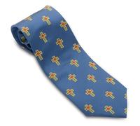 THE MASONIC COLLECTION - 100% Silk Woven Tie With Rose Croix - Hand Finished - Thick Interlined & Cotton Wrapped - Freemason Gifts for Men