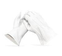 THE MASONIC COLLECTION - 100% Soft Leather Gloves - White - Hand Wash Only - Freemason Gift For Men