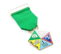 THE MASONIC COLLECTION - Allied Degrees Composite Breast Jewel - Skin Friendly Metal - 5 Masonic Symbols - Freemason Gift for Men