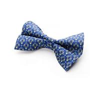 THE MASONIC COLLECTION - Craft Bow Tie - 100% Silk Woven Neck Tie - Square & Compass Design in Blue - Freemason Gifts for Men