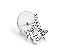 THE MASONIC COLLECTION - Craft Masonic Badge with G - Made With 925 Solid Silver - Square and Compass - Freemason Gifts for Men