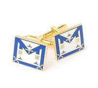 THE MASONIC COLLECTION - Craft Provincial Apron Cufflinks - Gold Plated - Comes With Cufflink Box/Velvet Pouch - Freemason Gifts for Men