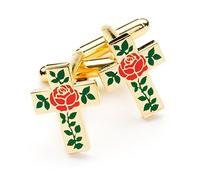 THE MASONIC COLLECTION Freemasons Rose Croix Gold Plated Mens Cufflinks - Gift Box