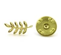 THE MASONIC COLLECTION - Gilt Metal Acacia Leaf Masonic Lapel Pin or Badge - Gold Plated - Freemason Gift For Men