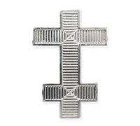 THE MASONIC COLLECTION - Knights Templar Perceptors Cap Badge - Silver Plated - Freemason Gifts for Men