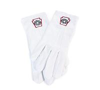 THE MASONIC COLLECTION - Mark Degree 100% White Cotton Gloves - Skin Friendly - Modern Mark Keystone logo - Freemason Gifts for Men