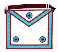 THE MASONIC COLLECTION - Mark Degree Master Masons Apron - Lambskin or Faux Leather - Easy to Wear for Long Hours - Freemason Gifts for Men