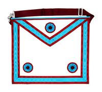 THE MASONIC COLLECTION - Mark Degree Master Masons Apron With Breast Jewel - Lambskin/Faux Leather - Easy to Wear for Long Hours - Freemason Gift For Men