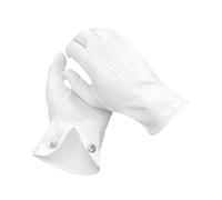 THE MASONIC COLLECTION - Plain Cotton Gloves for Men - Soft & Lightweight - Washable & Reusable Material - Popper Snap Fastening - Freemasons Gift Accessory for Men
