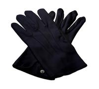 THE MASONIC COLLECTION - Plain Cotton Gloves for Men - Soft & Lightweight - Washable & Reusable Material - Popper Snap Fastening - Freemasons Gift Accessory for Men