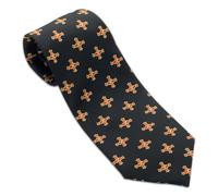 THE MASONIC COLLECTION Red Cross of Constantine 100% Silk Black Tie - Freemason Gifts for Men