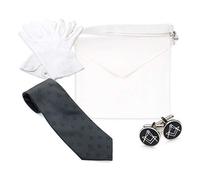 THE MASONIC COLLECTION - Regalia Craft Entered Apprentice Apron Value Pack - Square and Compass - Lambskin/Imitation - Freemason Gift For Men