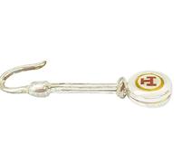 THE MASONIC COLLECTION Royal Arch Chapter Knapkin Holder/BiB - Silver Plated with Chapter Tau Emblem - Gift Accessory for Freemason Men