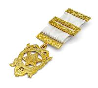 THE MASONIC COLLECTION Royal Arch Companions Breast Jewel - Triple Tau Symbol - Gold Finishing - In Clear Jewel Wallet - Freemason Gifts for Men