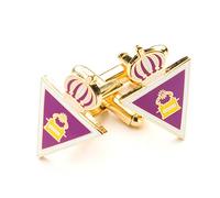 THE MASONIC COLLECTION - Royal & Select Masters Cufflinks - Comes in Velvet Pouch - Gold Plated - Freemason Gift for Men