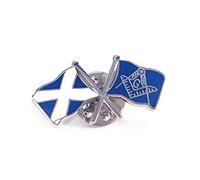 THE MASONIC COLLECTION - Scottish Crossed Flag Badge - 'G' Square and Compass - with Clutch Pin Fitting - Freemason Gift for Men