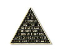 The Masonic Exchange Illuminati Pyramid Black Lapel Pin - [1" Tall]