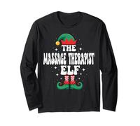 The Massage Therapist Elf Funny Christmas Matching Family Long Sleeve T-Shirt