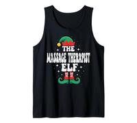 The Massage Therapist Elf Funny Christmas Matching Family Tank Top