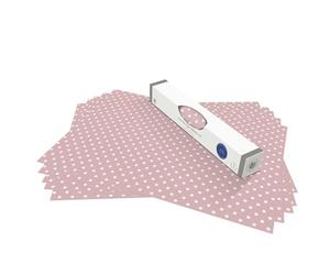 The Master Herbalist Unscented & Wipe Clean Drawer Liners in a Helebore Pink Polka Dot Design - Perfect for Kitchen Drawers, Shelves, Cupboards & Cabinets