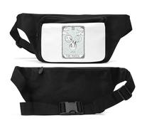 The Match 16 Sun and Moon Tarot Card Unisex Waist Bag Black