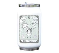 The Match 16 Sun and Moon Tarot Card Vacuum Insulated Thermal Beverage Can Bottle White