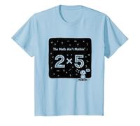 The Math Ain't Mathin' 2x5 Funny Math Humor T-Shirt, Kids, Baby Blue, 10 Years