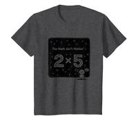 The Math Ain't Mathin' 2x5 Funny Math Humor T-Shirt, Kids, Dark Heather Grey, 6 Years