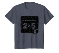 The Math Ain't Mathin' 2x5 Funny Math Humor T-Shirt, Kids, Heather Blue, 6 Years