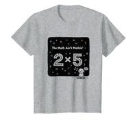 The Math Ain't Mathin' 2x5 Funny Math Humor T-Shirt, Kids, Heather Grey, 4 Years