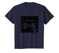 The Math Ain't Mathin' 2x5 Funny Math Humor T-Shirt, Kids, Navy, 8 Years