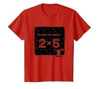 The Math Ain't Mathin' 2x5 Funny Math Humor T-Shirt, Kids, Red, 4 Years